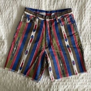 Vintage western print shorts
